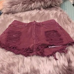 AUTHENTIC HIGH MAROON LEVIS